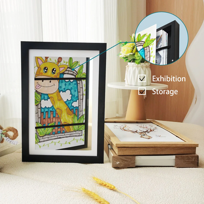 Kids Art Frame for A4 Drawings with Magnetic Front, view 10