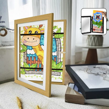 Kids Art Frame for A4 Drawings with Magnetic Front, view 6