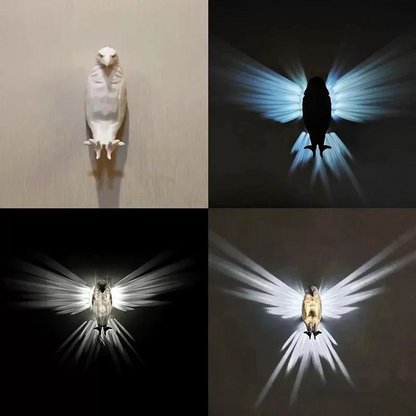 Eagle or Owl Wall Lamp, Battery Powered, No Wiring, view 7