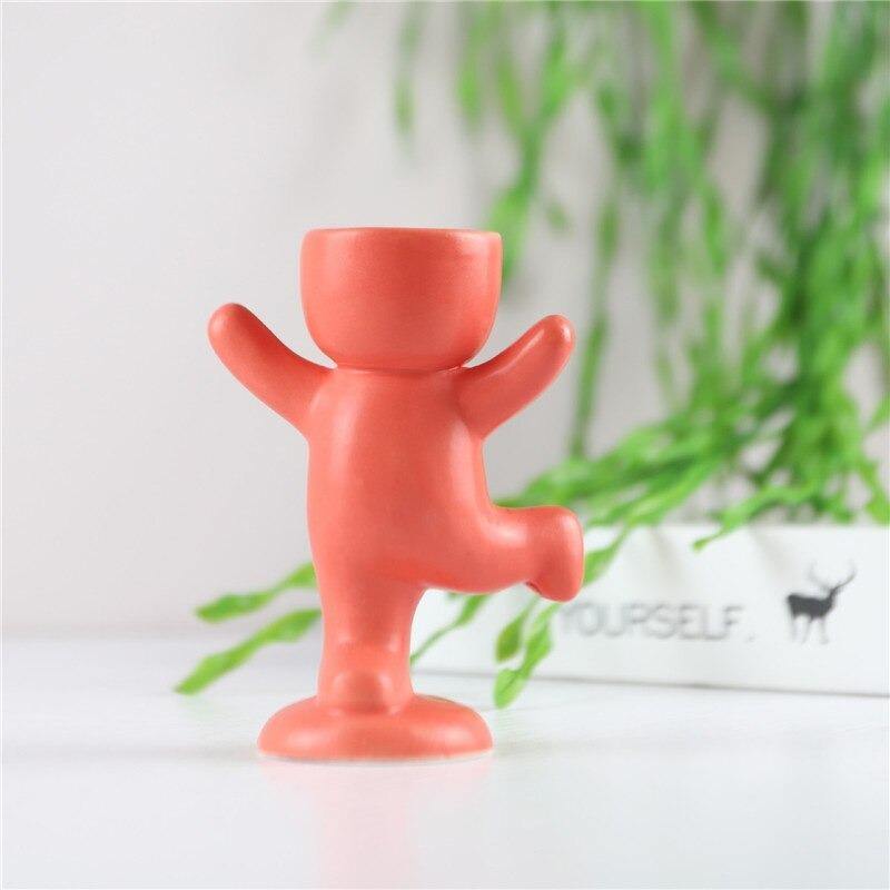 Little Person Ceramic Succulent Planter, Six Poses, view 37