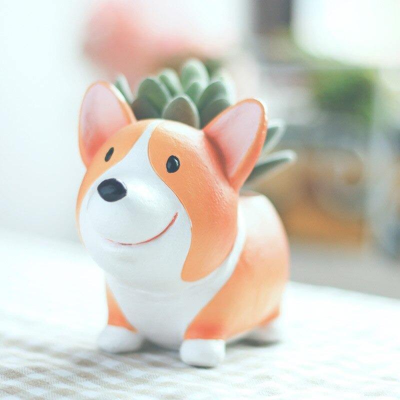 Corgi Resin Succulent Planter, Two Styles, view 3