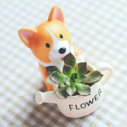 Corgi Resin Succulent Planter, Two Styles, view 7