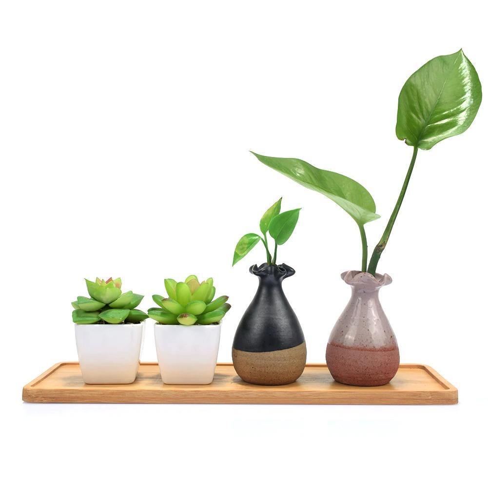 Bamboo Saucer Trays for Plant Pots, Six Shapes, view 10