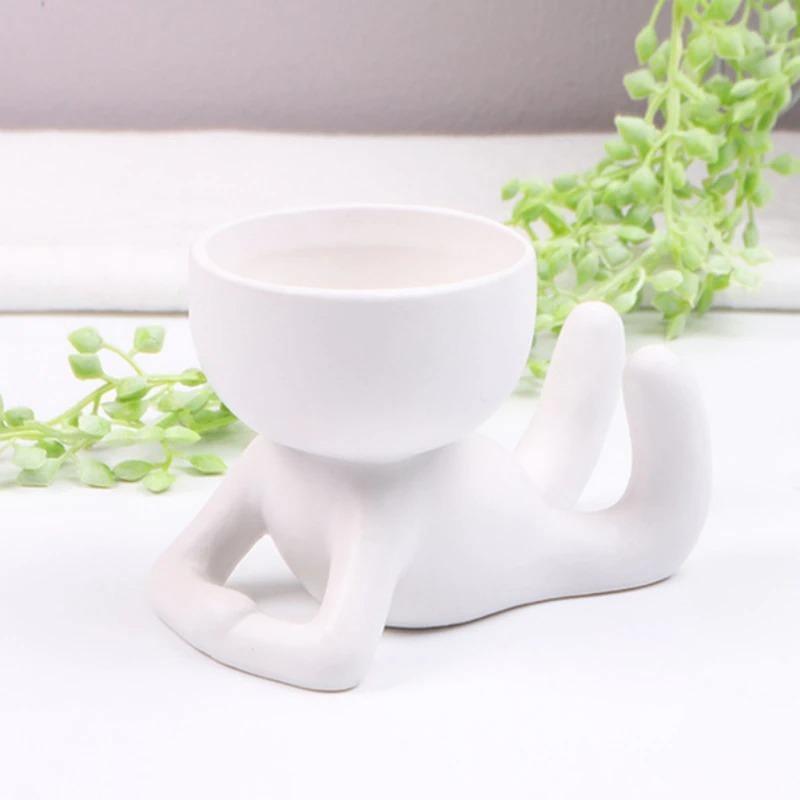Little Person Ceramic Succulent Planter, Six Poses, view 28