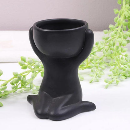 Little Person Ceramic Succulent Planter, Six Poses, view 18