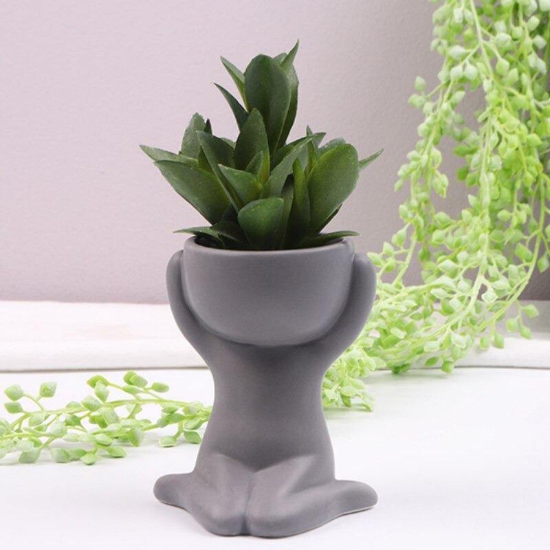 Little Person Ceramic Succulent Planter, Six Poses, view 20
