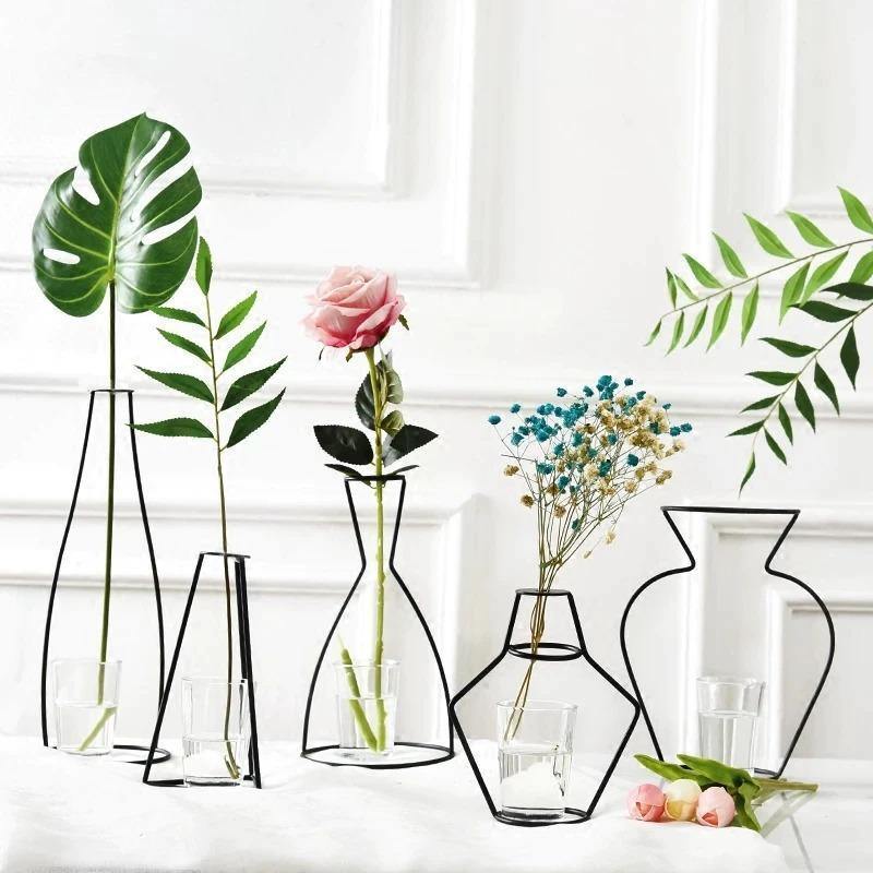 Minimal Iron Wire Vase Stand, Eight Styles