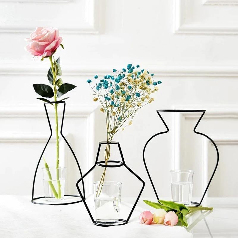 Minimal Iron Wire Vase Stand, Eight Styles, view 8