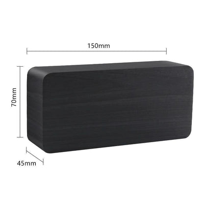 Wood Effect LED Alarm Clock, Cube or Rectangle, view 10
