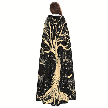 Hooded Tree of Life Celestial Print Cloak, One Size, view 8
