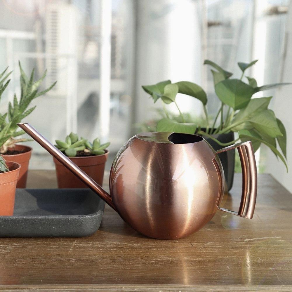 Spherical Stainless Steel Watering Can, Long Spout, view 7