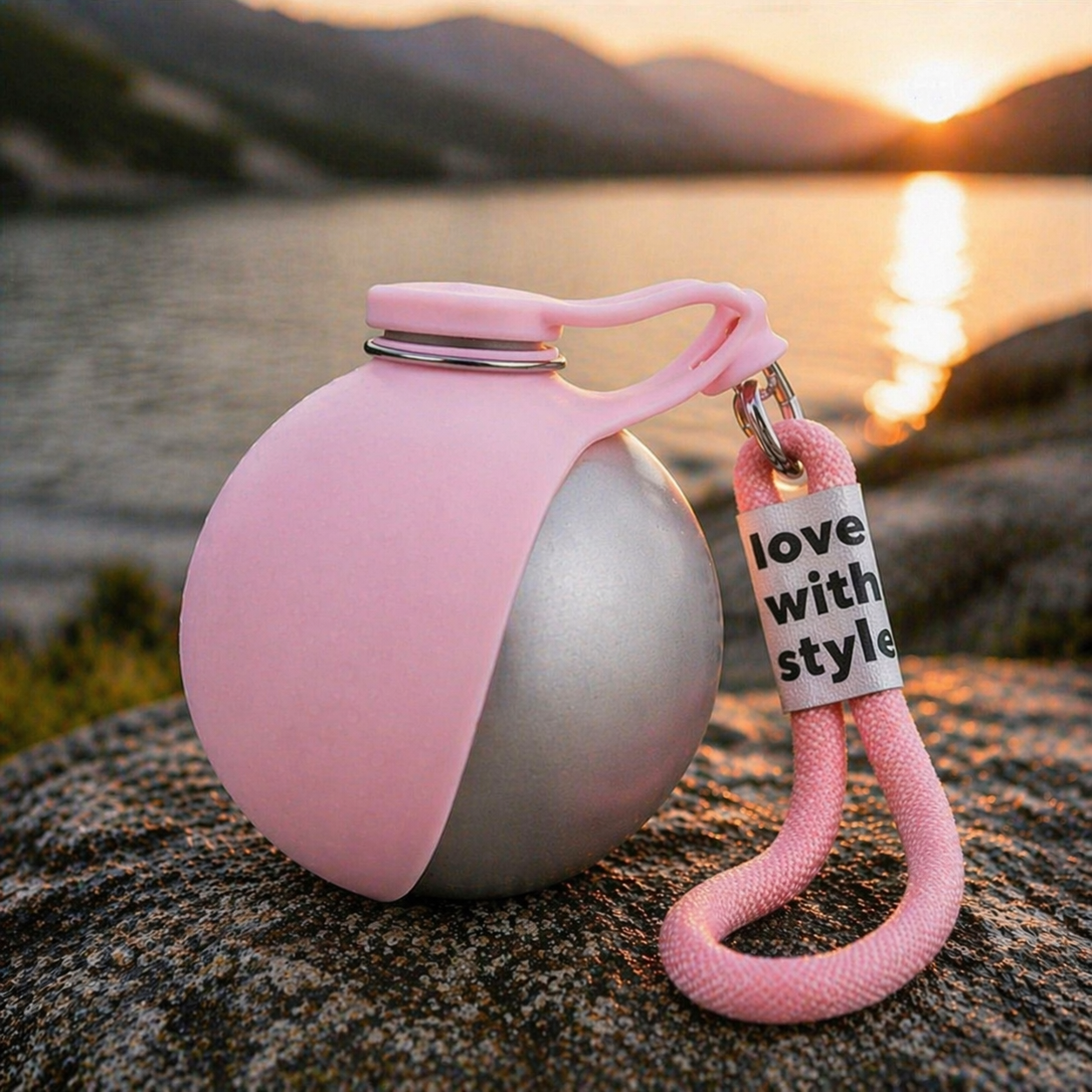 Portable Dog Water Bottle with Fold Out Bowl, view 2