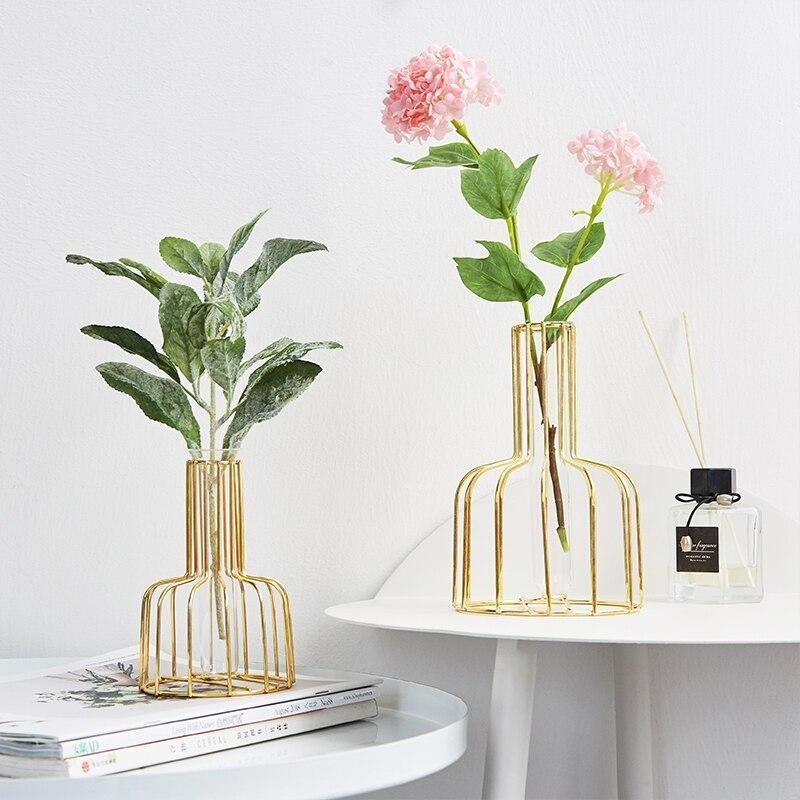 Test Tube Bud Vase with Iron Wire Stand, view 7