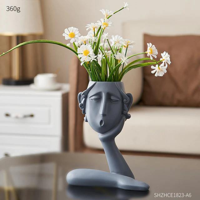 Face Planter Sculpture Trio in Resin with Drainage, view 8