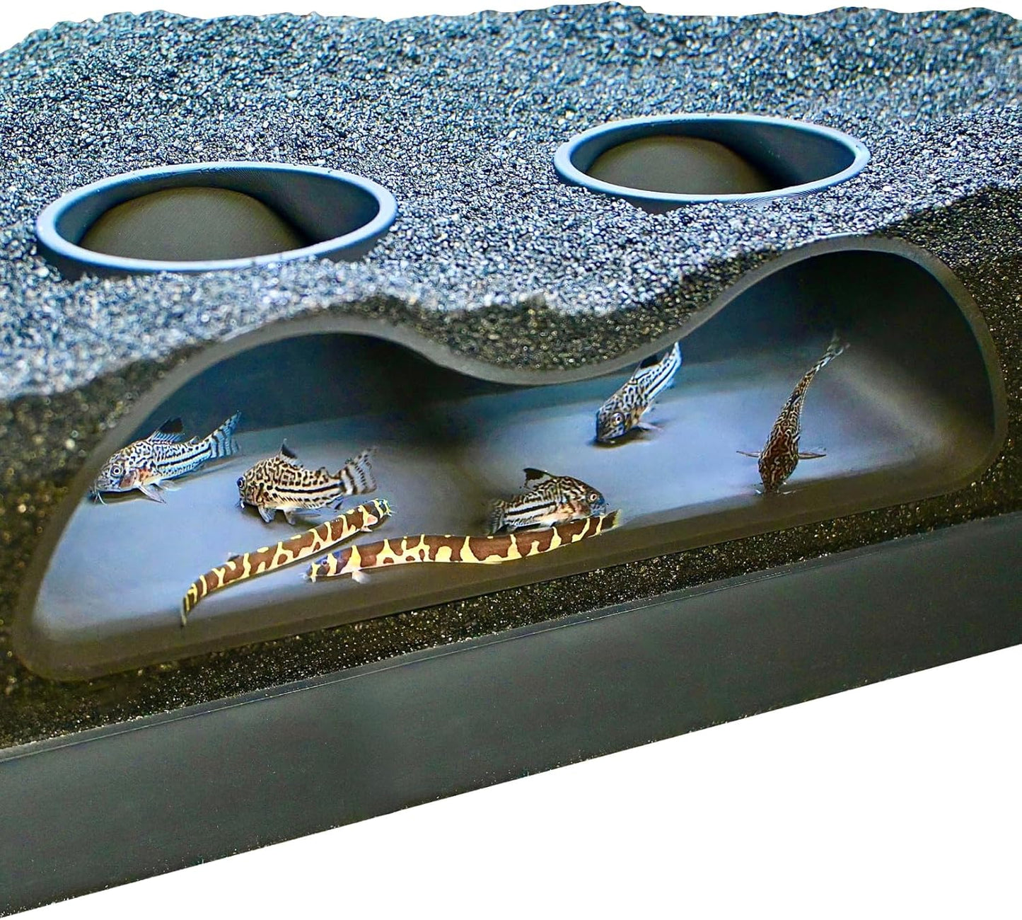 Aquarium Tunnel Hideout for Bottom Dwellers, Curved