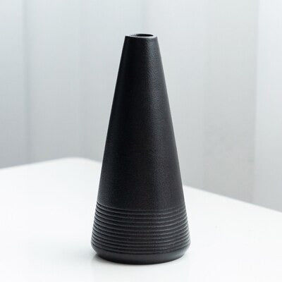 Black Textured Ceramic Vases, Eight Shapes, view 14
