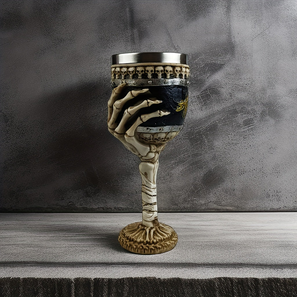 Skeleton Hand Goblet in Stainless Steel, view 2