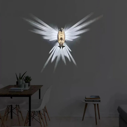 Eagle or Owl Wall Lamp, Battery Powered, No Wiring, view 2