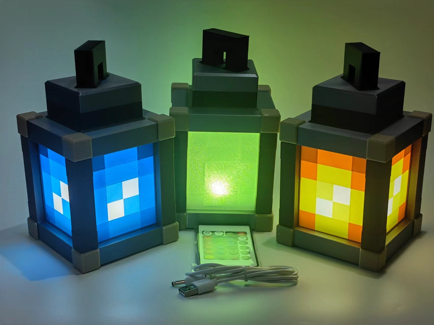 Pixel Block LED Night Light, Orange, Blue, or RGB, view 9