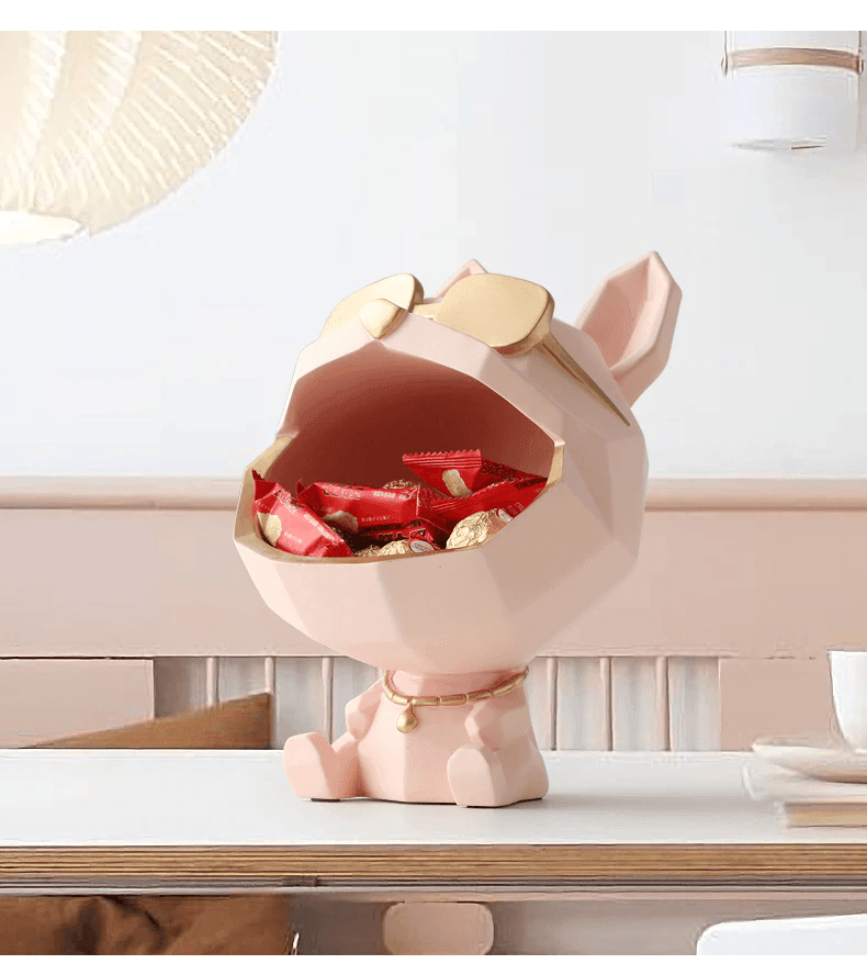 Resin Dog Catchall Dish with Gold Sunglasses, view 6