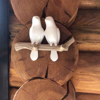 Perched Birds Wall Hook Rack in Cast Resin, view 13