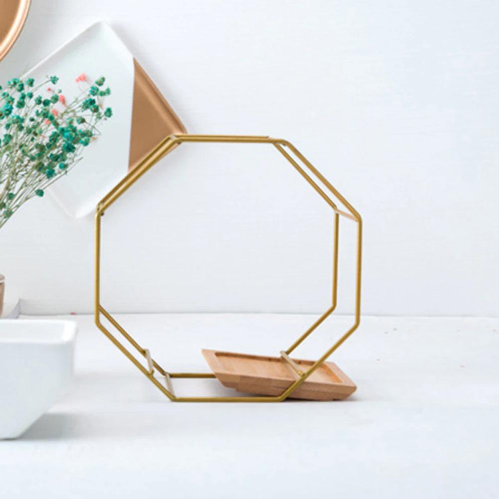 Ceramic Wall Planter with Iron Frame and Bamboo Tray, view 22
