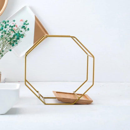 Ceramic Wall Planter with Iron Frame and Bamboo Tray, view 22