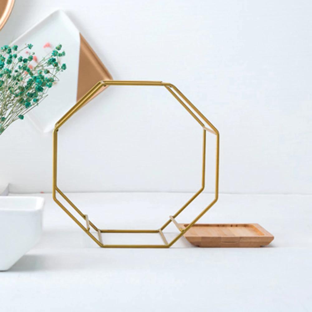 Ceramic Wall Planter with Iron Frame and Bamboo Tray, view 37