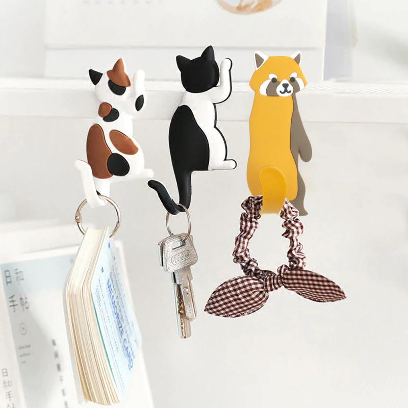 Adhesive Animal Tail Hooks for Fridge or Wall, view 4