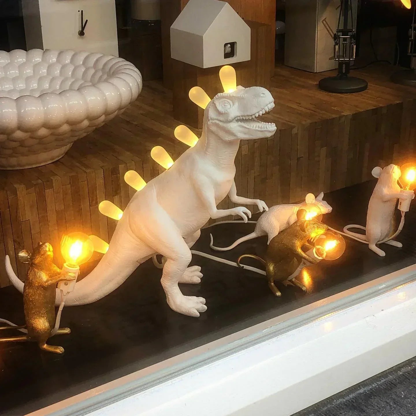 Dinosaur Table Lamp, T-Rex or Brontosaurus, view 4