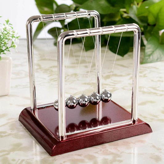 Mini Newton's Cradle Desk Toy in Steel