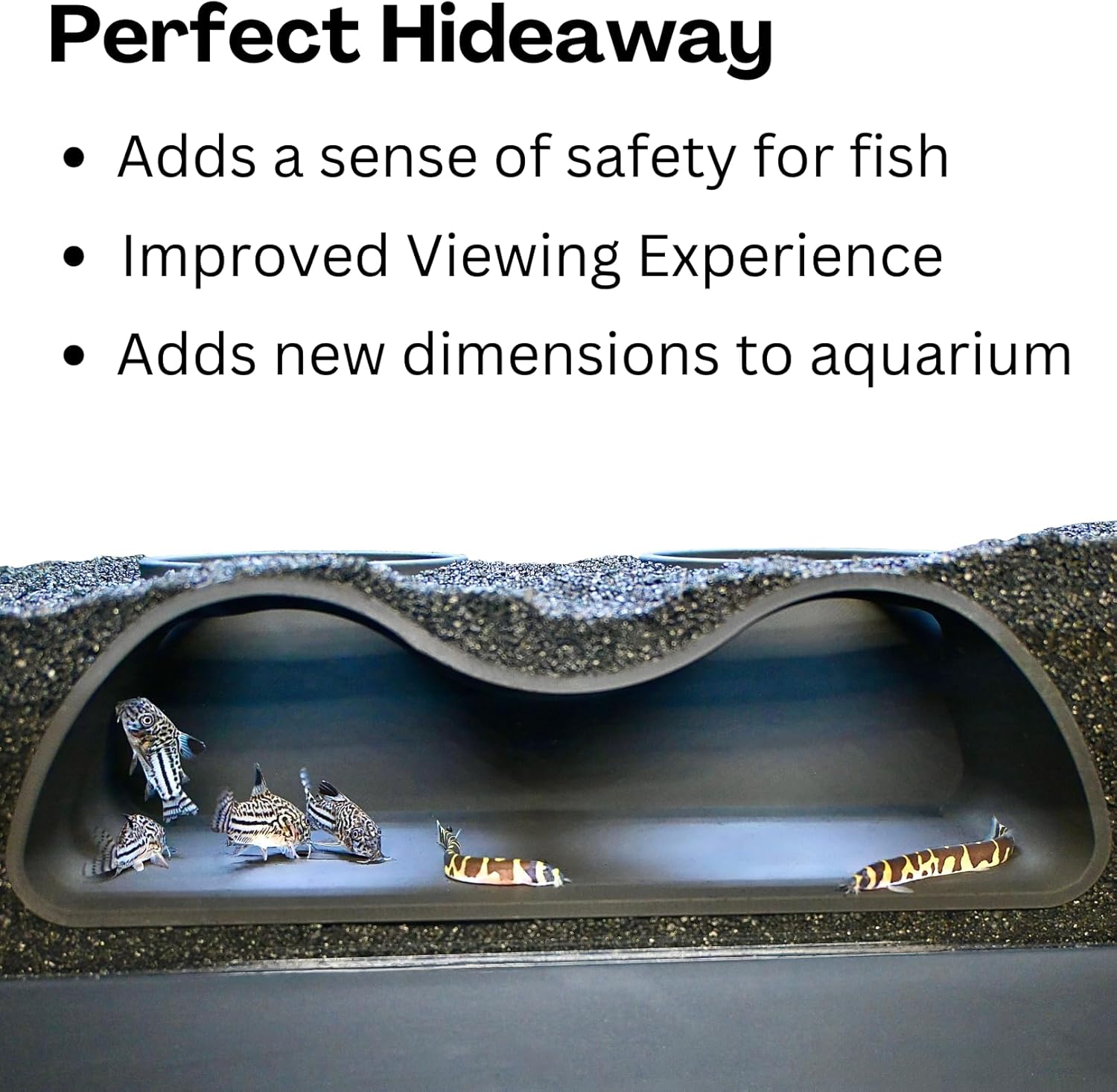 Aquarium Tunnel Hideout for Bottom Dwellers, Curved, view 5