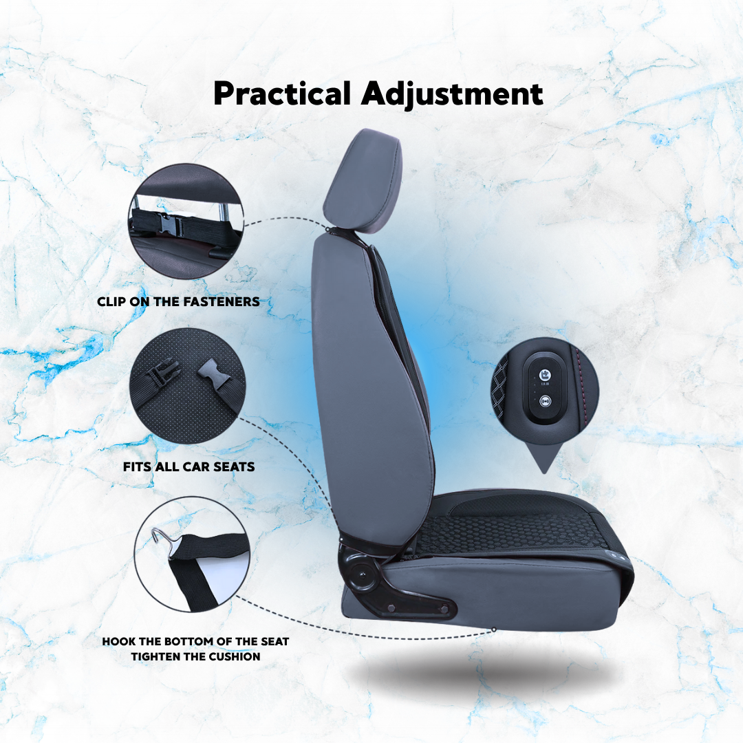 Ventilated Car Seat Cushion with Fans and Massage, view 3