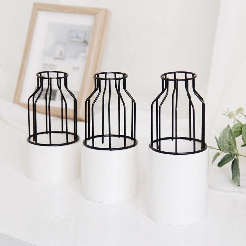 Slim Iron and Ceramic Bud Vase in Three Sizes, view 23