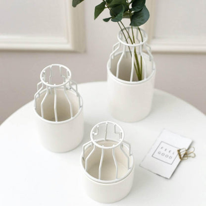 Slim Iron and Ceramic Bud Vase in Three Sizes, view 4
