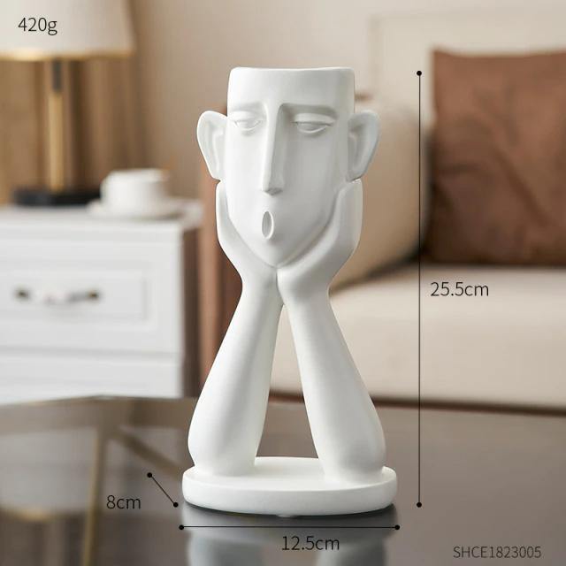 Face Planter Sculpture Trio in Resin with Drainage, view 15