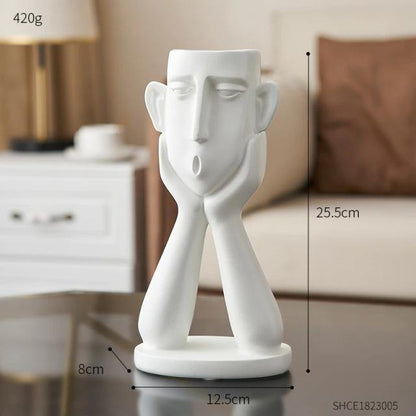 Face Planter Sculpture Trio in Resin with Drainage, view 15