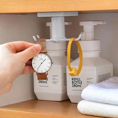Rotating Under-Cabinet Utensil Rack with 6 Hooks, view 11