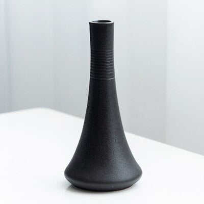 Black Textured Ceramic Vases, Eight Shapes, view 15