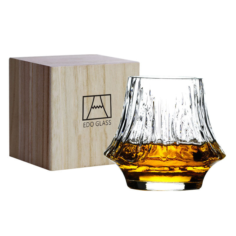 Mount Fuji Whiskey Glass, Handmade Japanese Tumbler, view 4