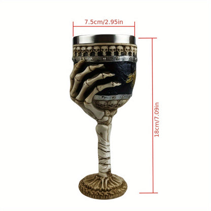 Skeleton Hand Goblet in Stainless Steel, view 10
