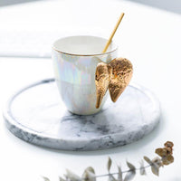 Angel Wing Ceramic Coffee Cup, Single or Set of Two