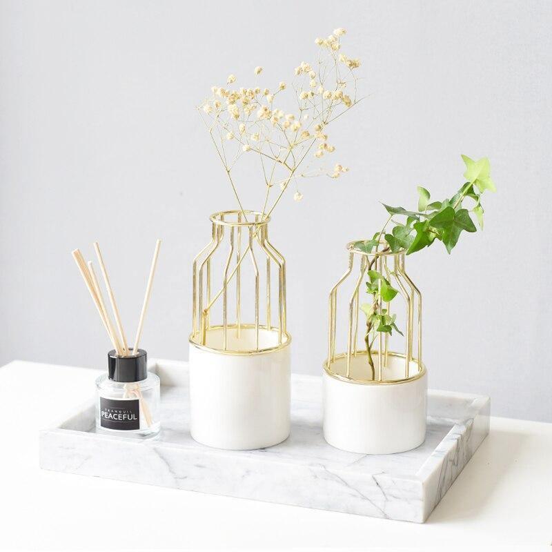 Slim Iron and Ceramic Bud Vase in Three Sizes, view 10