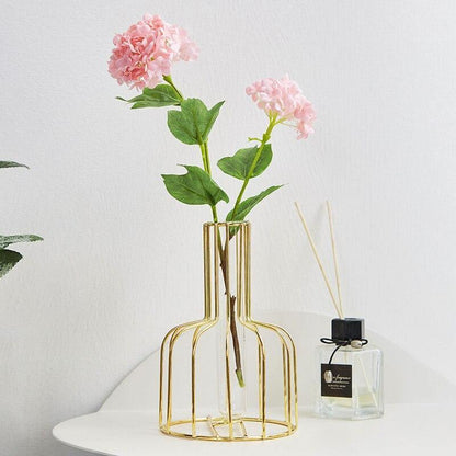Test Tube Bud Vase with Iron Wire Stand, view 10