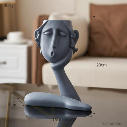 Face Planter Sculpture Trio in Resin with Drainage, view 13