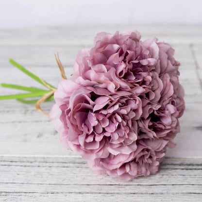 Silk Faux Peonies, Set of 5 Stems, view 6