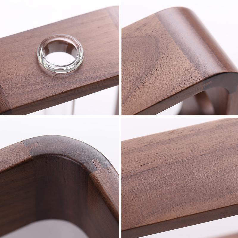 Wood Frame Propagation Vase with Glass Tube, view 3