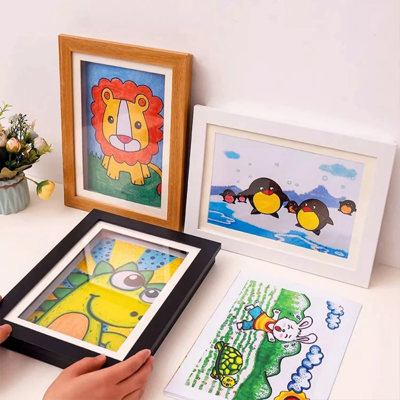 Kids Art Frame for A4 Drawings with Magnetic Front, view 5