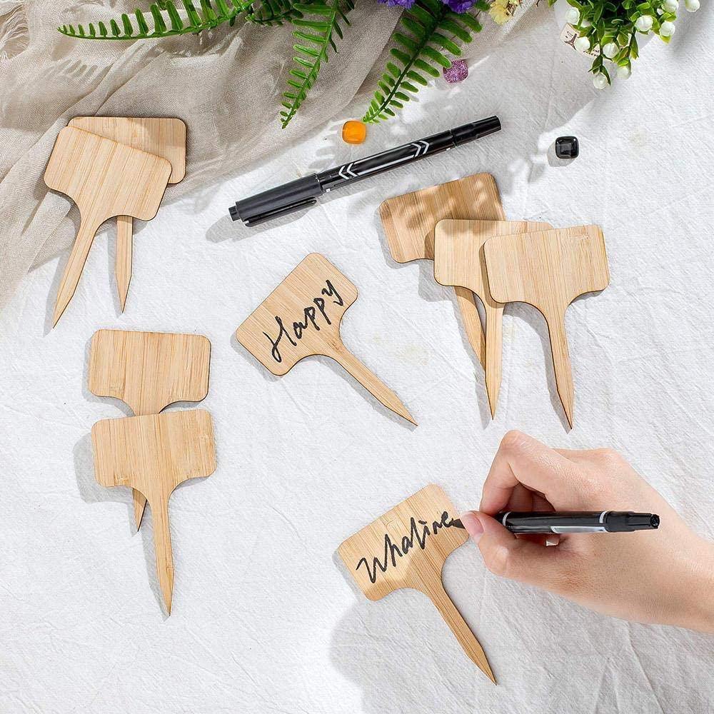 Bamboo Plant Label Tags, T Shaped and Double Sided, view 4