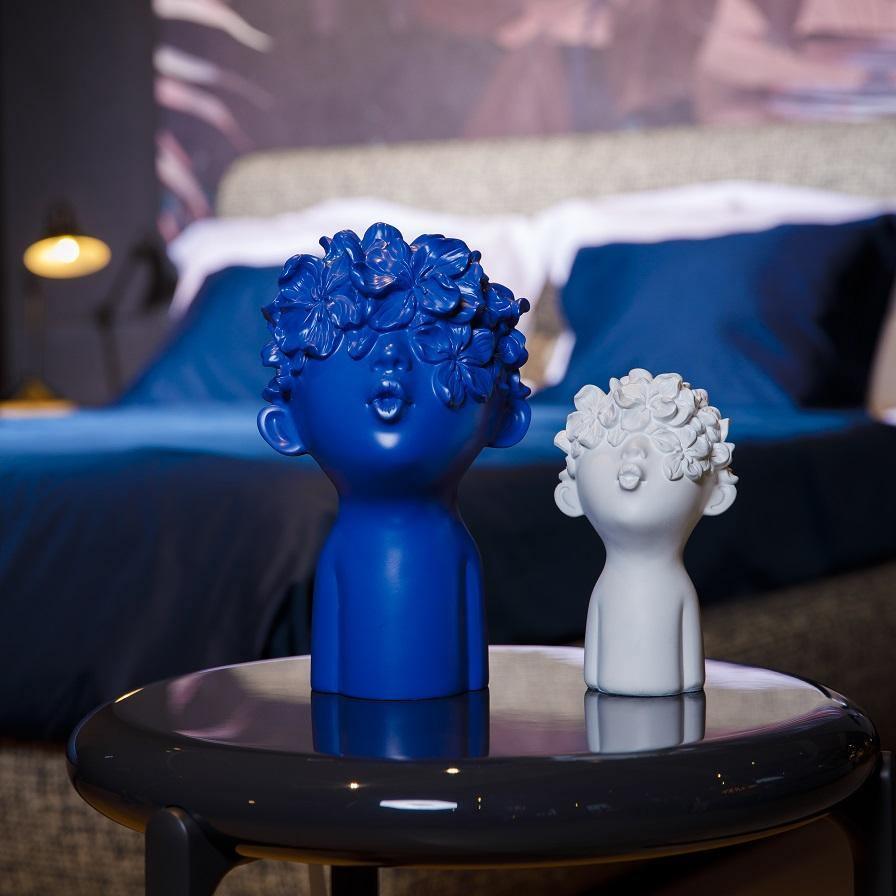 Resin Head Sculptures with Flower Hair, Four Sets, view 16
